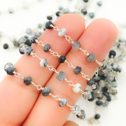 Dendrite Opal 925 Sterling Silver Wire Chains